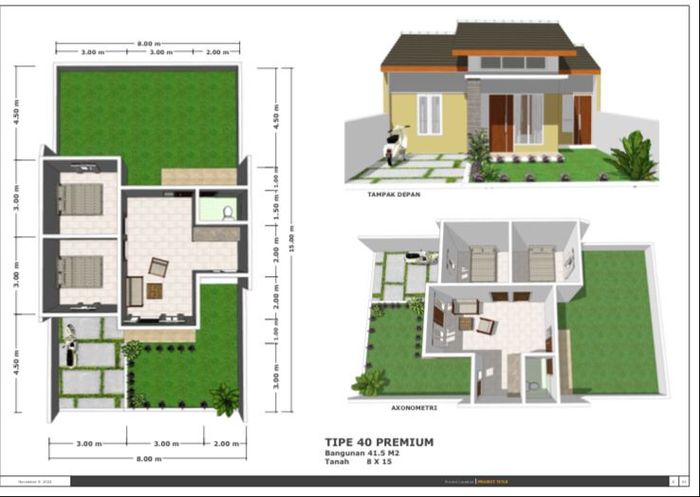 foto denah rumah tipe Rumah Komersil perumahan Limbangan agung permai 2