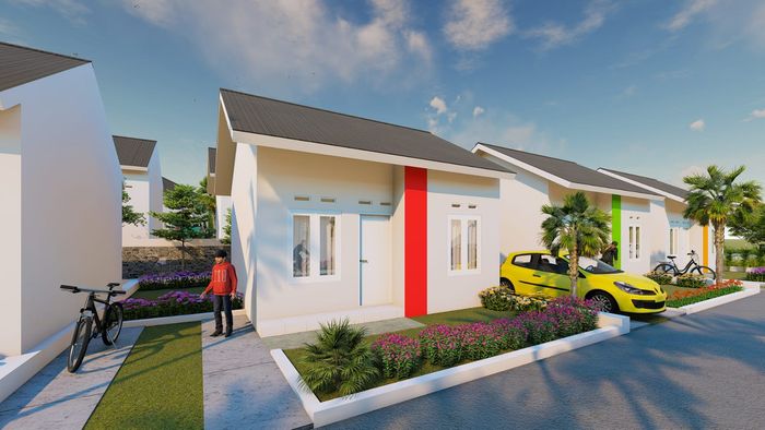 foto tampak rumah tipe 36/96 perumahan HASANAH RESIDENCE