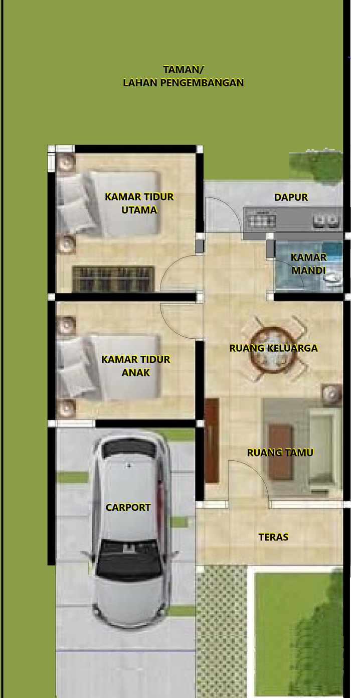 foto denah rumah tipe Nirwana perumahan Perumahan Nirwana Griya Ujong Blang