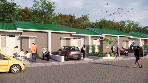 foto posisi tengah perumahan Amerta Residence Mandai
