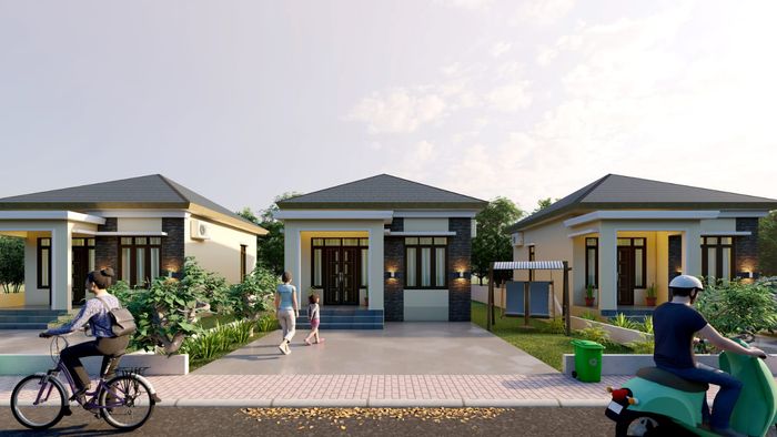 foto tampak rumah tipe 36 perumahan FATHAN RESIDENCE
