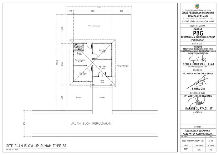 foto denah rumah tipe 36 perumahan FATHAN RESIDENCE