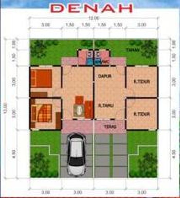 foto denah rumah tipe Citra Wahana III perumahan CITRA WAHANA III