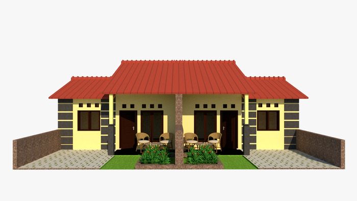 foto tampak rumah tipe subsidi 36/78 perumahan Manutur Indah Residence II