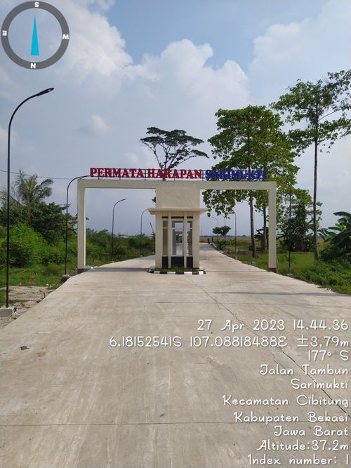 foto gerbang perumahan PERMATA HARAPAN SARIMUKTI