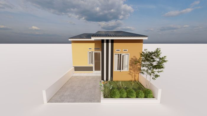 foto tampak rumah tipe 36/72 perumahan MARAJA RESIDENCE