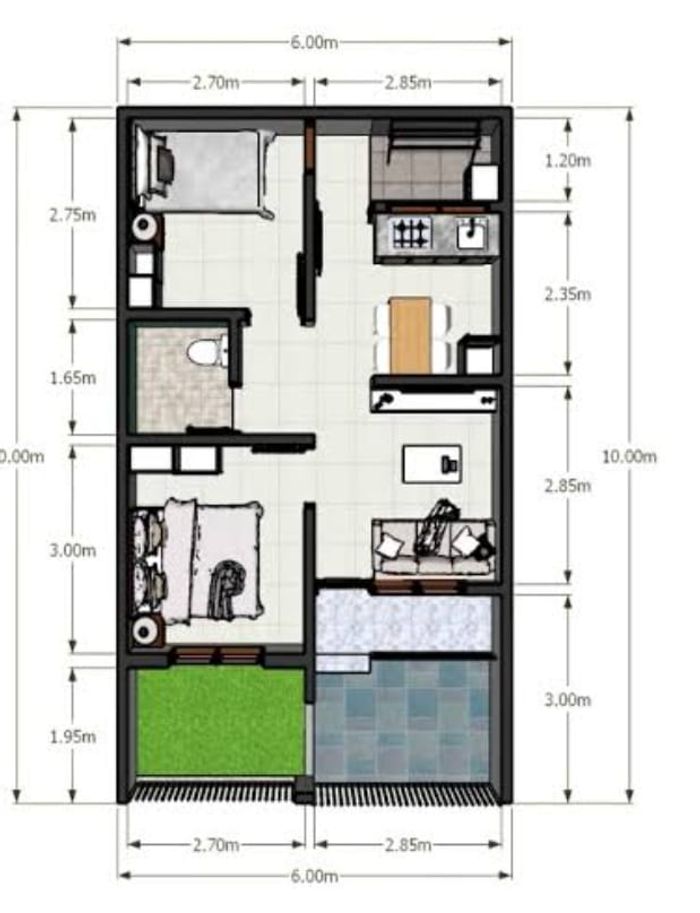 foto denah rumah tipe FLPP perumahan FALINSU REGENCY