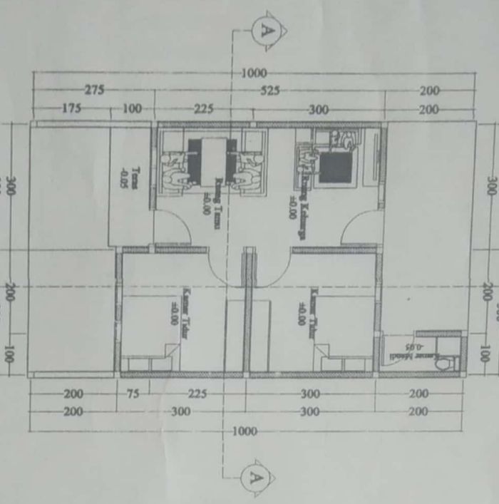 foto denah rumah tipe 36/60 perumahan Green Madani 3