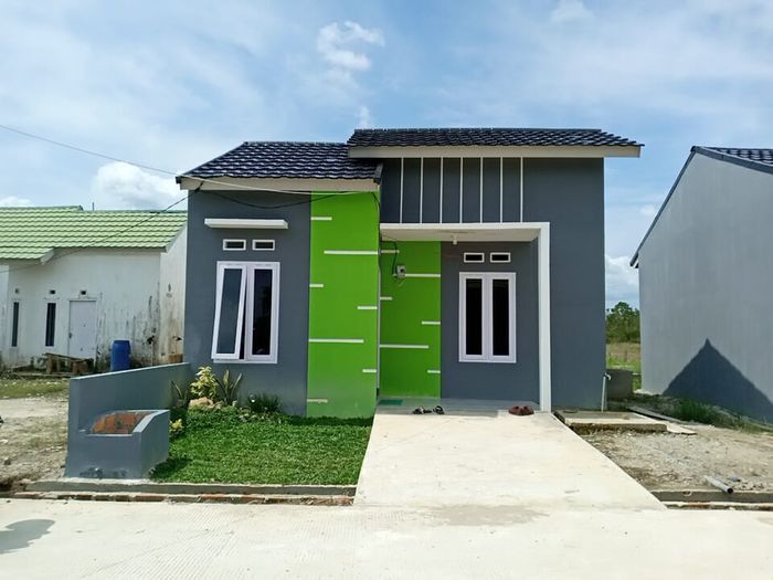foto tampak rumah tipe 36 perumahan BORANG HANAN GREEN CITY