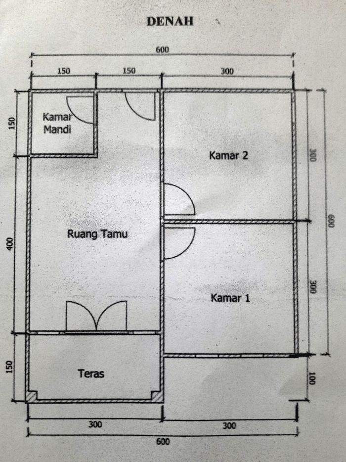 foto denah rumah tipe 36/140 perumahan Perumahan Citra Persada Regency