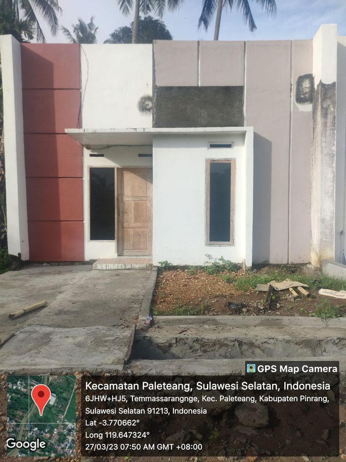 foto tampak rumah tipe 45 perumahan BARUGA SYAYANG ABADI