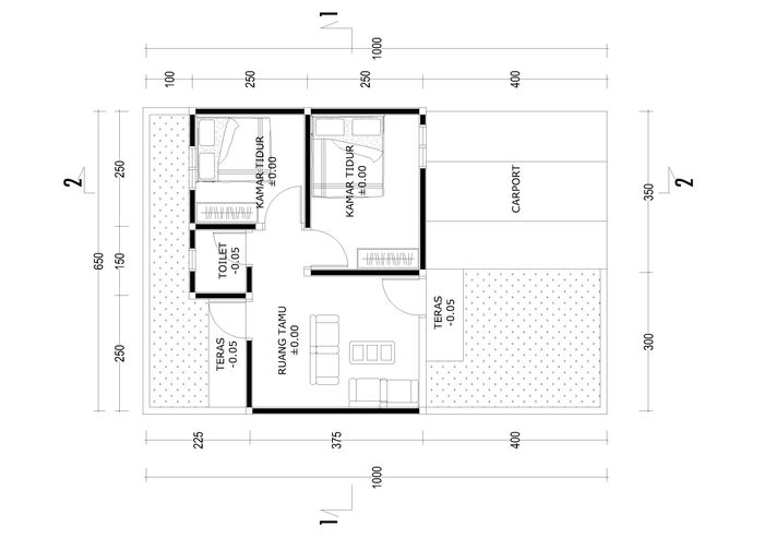 foto denah rumah tipe 36/102 perumahan PURI GLOBAL ASRI