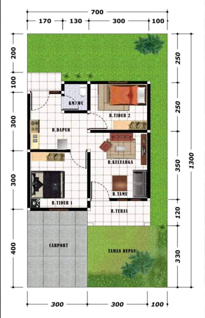foto denah rumah tipe SUBSIDI perumahan PORASA RESIDENCE