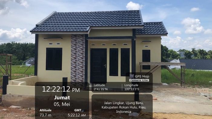 foto tampak rumah tipe RSH 36 perumahan Amira Residence