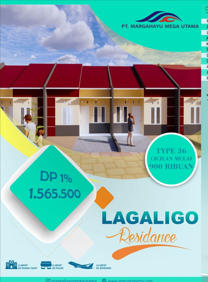 foto tampak rumah tipe 36 perumahan LAGALIGO RESIDENCE I