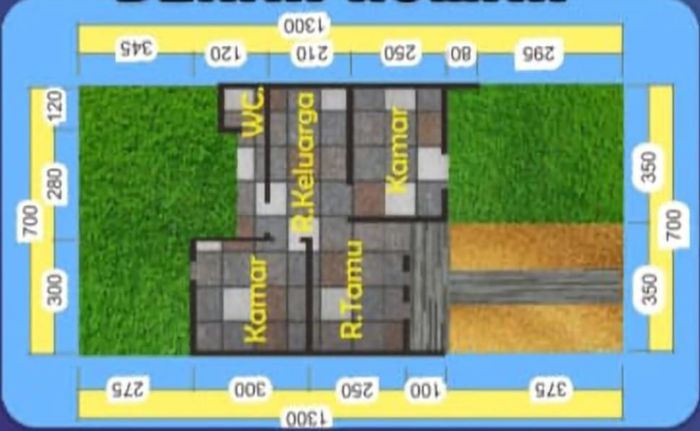 foto denah rumah tipe 36 perumahan MARGAHAYU LAND KAMBU I