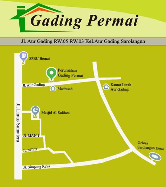 foto denah rumah tipe RHS 36 perumahan Gading Permai 2