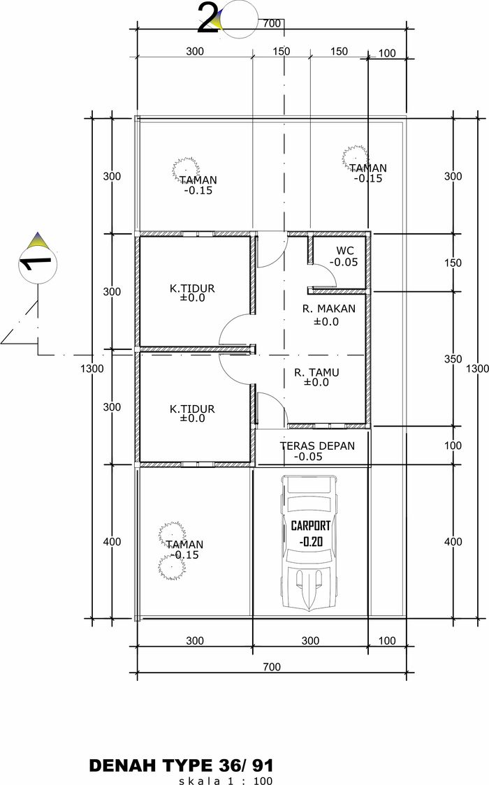 foto denah rumah tipe 36 perumahan BINTANG RESIDENCE