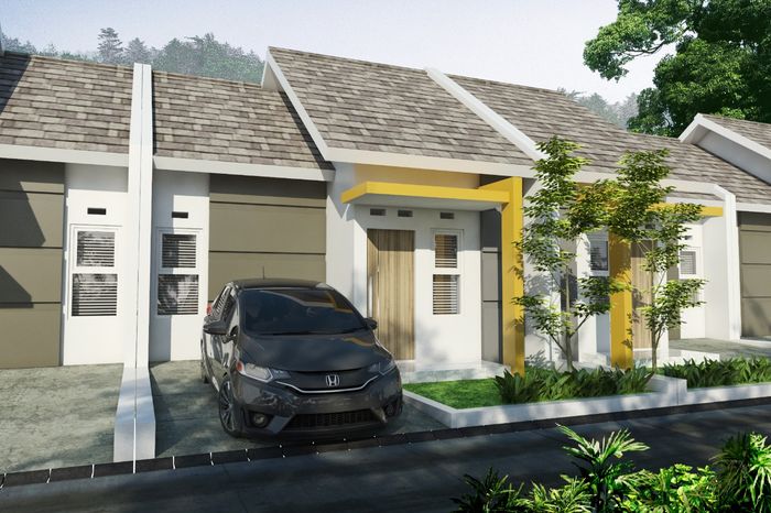 foto tampak rumah tipe 36/72 perumahan VILLA BUKIT RESIDENCE