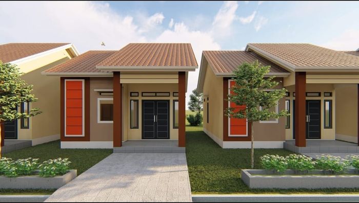 foto tampak rumah tipe 36 SUBSIDI perumahan Bintang Berdikari Residence