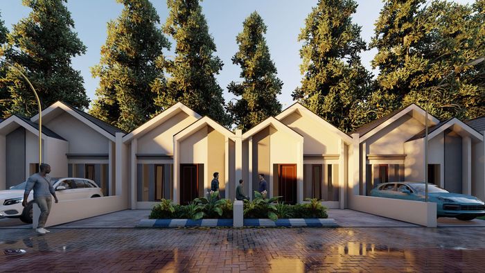 foto tampak rumah tipe 32 perumahan Mutiara Village cluster 2 Tahap 2