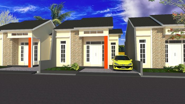 foto tampak rumah tipe 36 perumahan A99 CORP LAND II