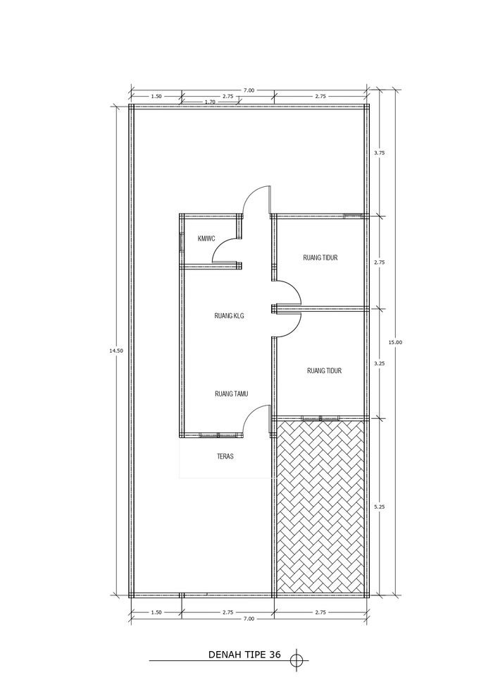 foto denah rumah tipe 36 perumahan MAYANG RESIDENCE