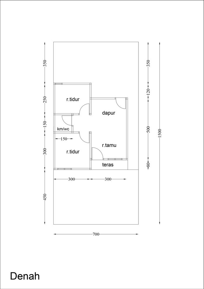 foto denah rumah tipe 36/105 perumahan Perumahan Grand Indah