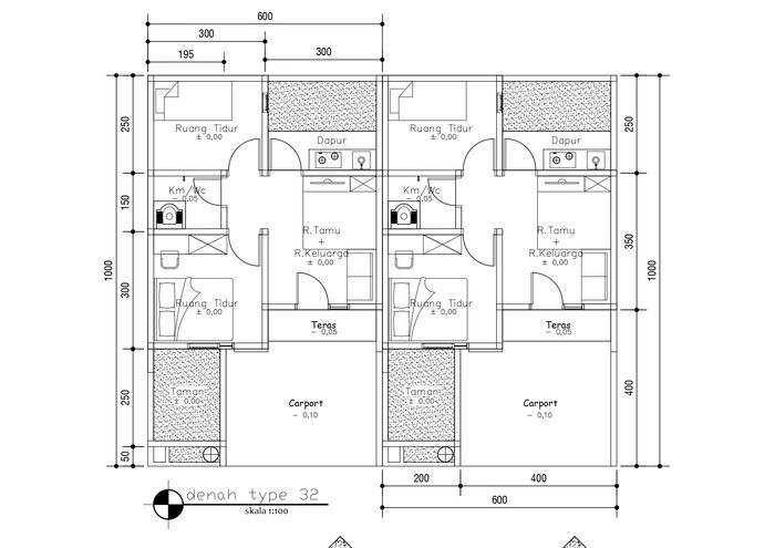 foto denah rumah tipe GREEN CEMARA ASRI perumahan GREEN CEMARA ASRI