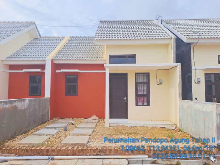 foto tampak rumah tipe 36 perumahan PENDOPO AGUNG RESIDENCE (TAHAP II)