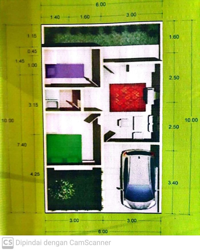 foto denah rumah tipe subsidi perumahan CIPAMEUNGPEUK GREEN RESIDENCE II
