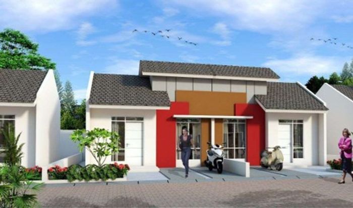foto tampak rumah tipe RST 36/84 perumahan KOTA MANDIRI BEKALA CLUSTER ELAEIS