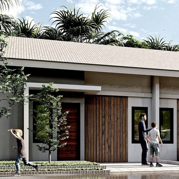 foto tampak rumah tipe 36 perumahan BAKUNG GARDEN