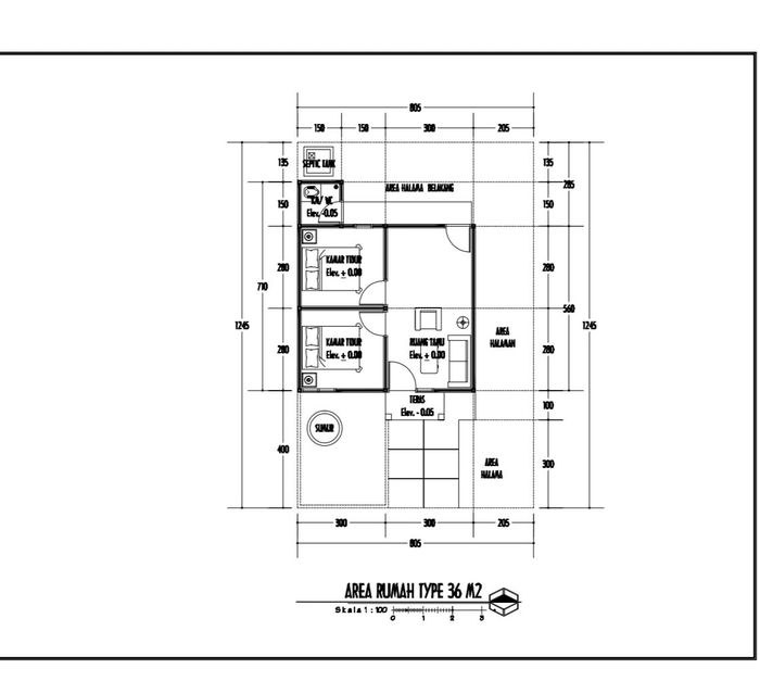 foto denah rumah tipe 36 perumahan Bratanata Residence 9