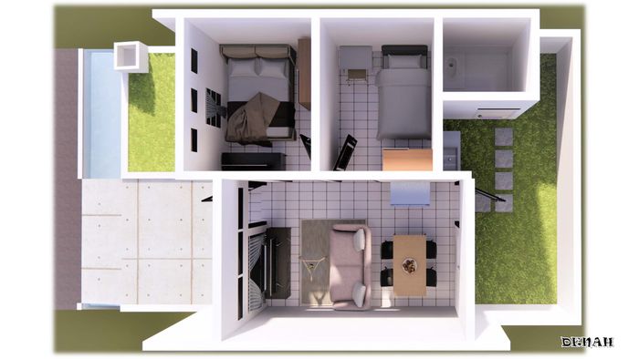 foto denah rumah tipe DAHLIA perumahan SURYAJAYA ANNIE LAND