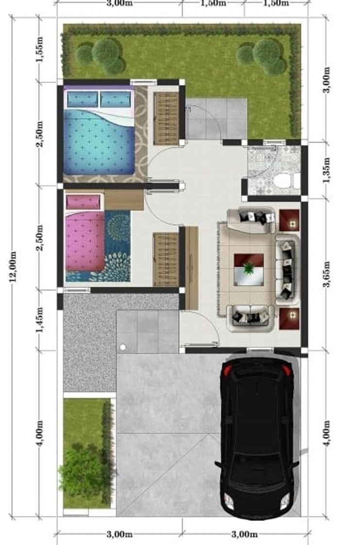 foto denah rumah tipe 30 perumahan PERUMAHAN SMART BRILLIANT RESIDENCE KEDUNGWUNI
