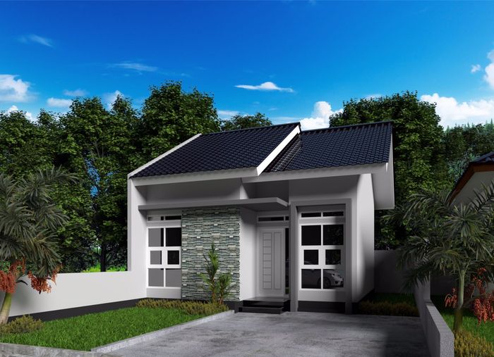 foto tampak rumah tipe 36 perumahan Ayahanda Residence