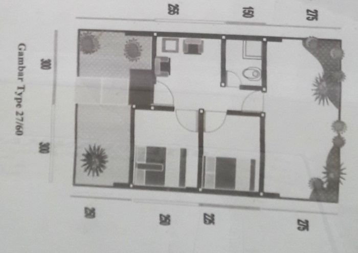 foto denah rumah tipe 27 perumahan Kamila Puri