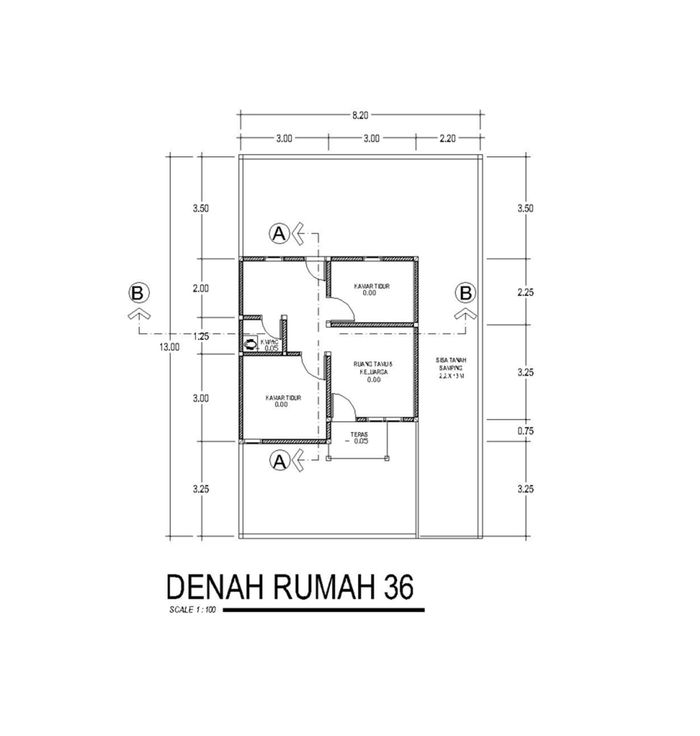 foto denah rumah tipe 36 perumahan BESTARI RESIDENCE