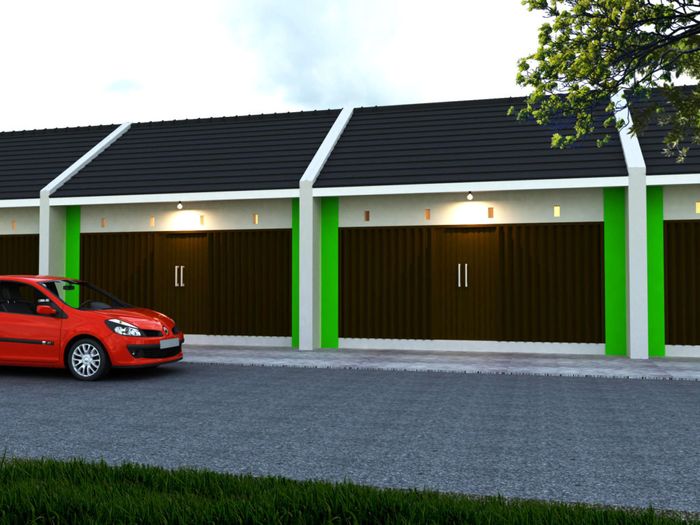 foto tampak rumah tipe Ruko perumahan Perumahan Subsidi Cahaya Green