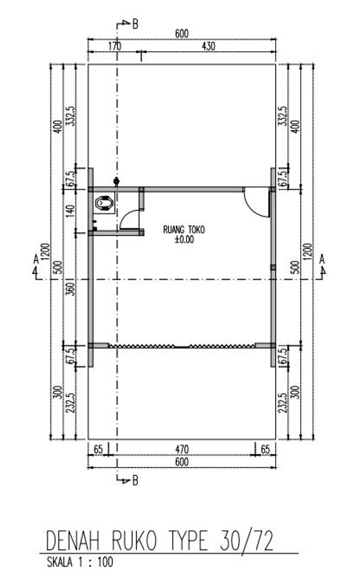 foto denah rumah tipe Ruko perumahan Perumahan Subsidi Cahaya Green