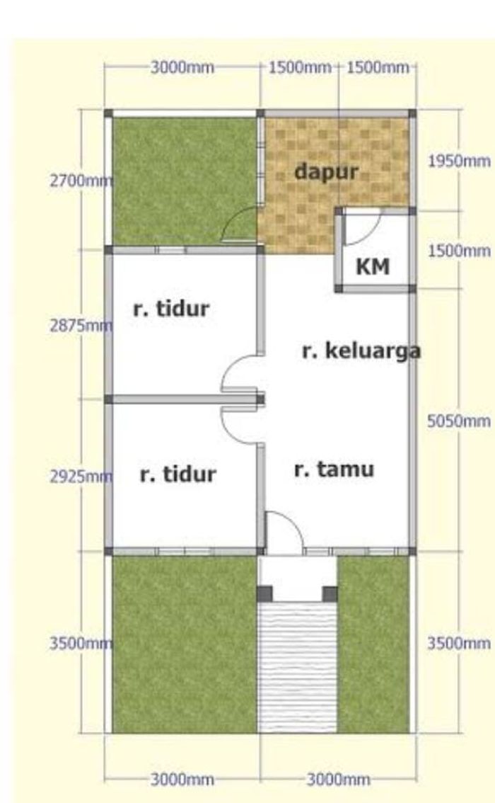 foto denah rumah tipe SUBSIDI 36/99 perumahan Grand parawal