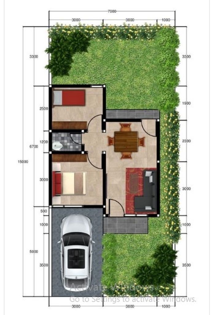 foto denah rumah tipe 36/105 perumahan DE'PREMIUM MATUNGKAS TAHAP 2