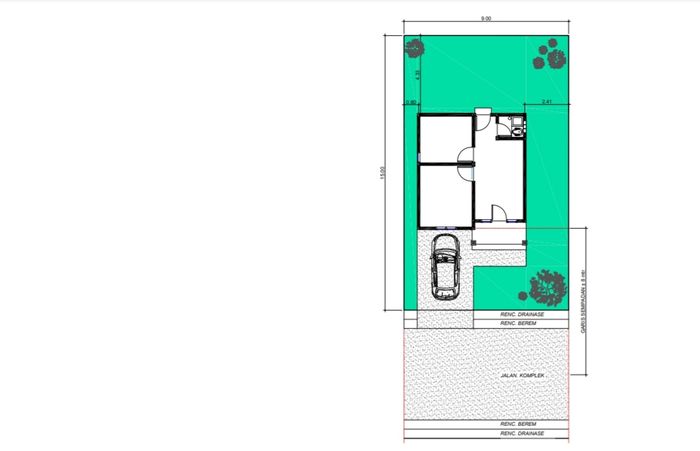 foto denah rumah tipe 36 perumahan SENGKUANG GOLDEN CITY