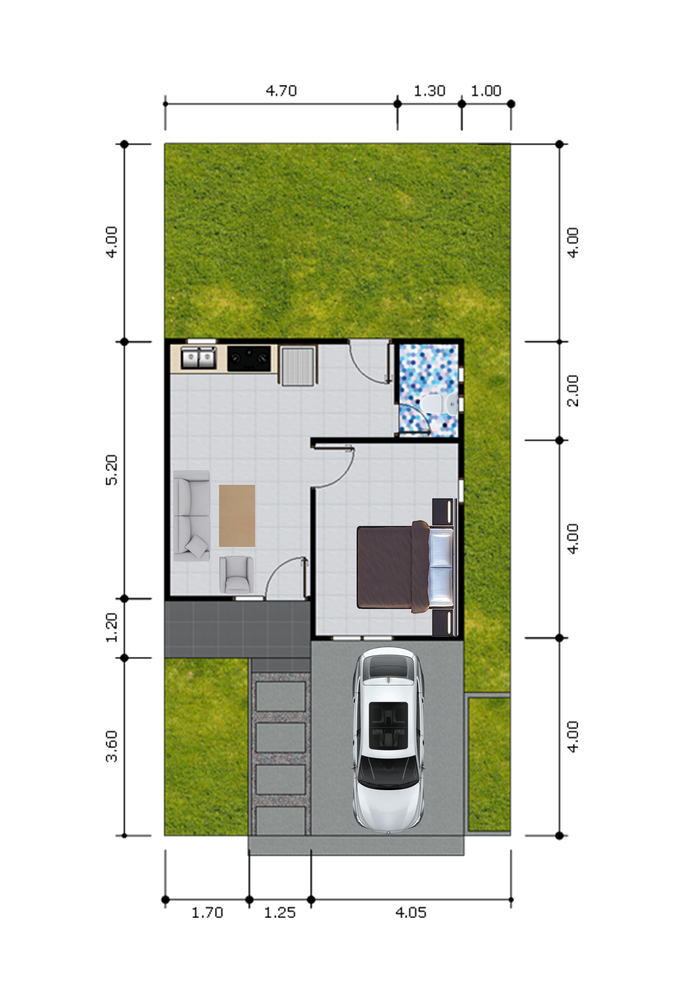 foto denah rumah tipe 36 perumahan PERUMAHAN GARDEN CITY 2