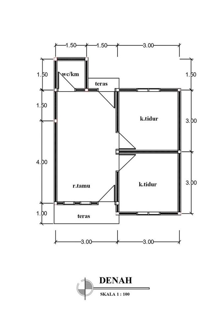 foto denah rumah tipe 36/84 perumahan Buana Residence 5
