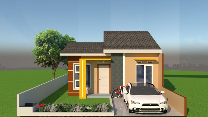 foto tampak rumah tipe GMP SUBSIDI perumahan Grand mutiara persada