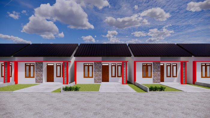 foto tampak rumah tipe SUBSIDI perumahan Aiman Regency 4 Alue Naga