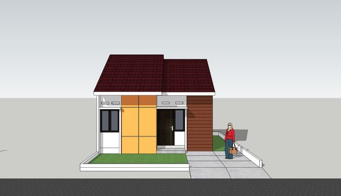 foto tampak rumah tipe 36 perumahan Lestary Golden Residence