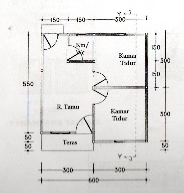 foto denah rumah tipe 36 perumahan GRAND PRATAMA JAYA 1 TAHAP 2